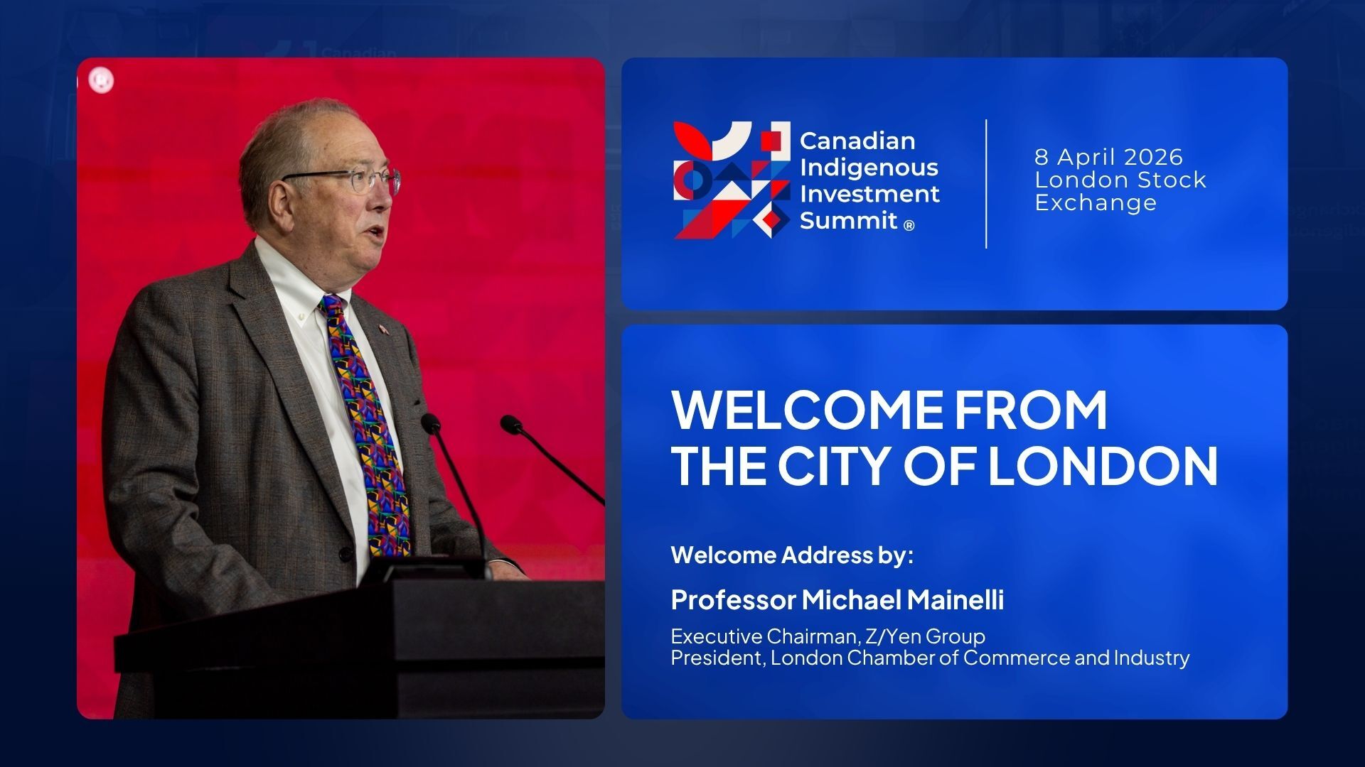 Professor Michael Mainelli - Welcome Address - (SOLO)