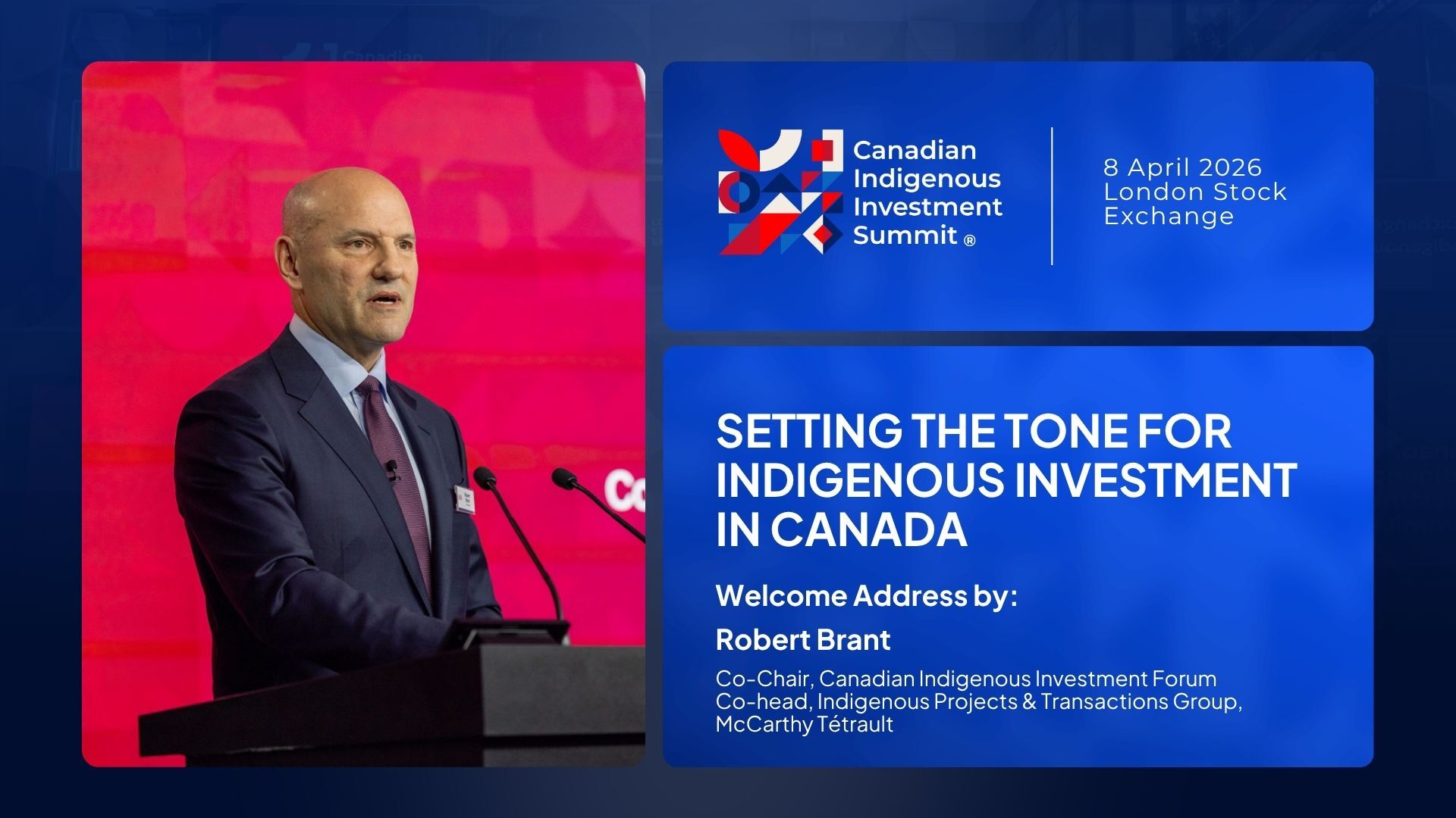Robert Brant - Welcome Address - (SOLO)